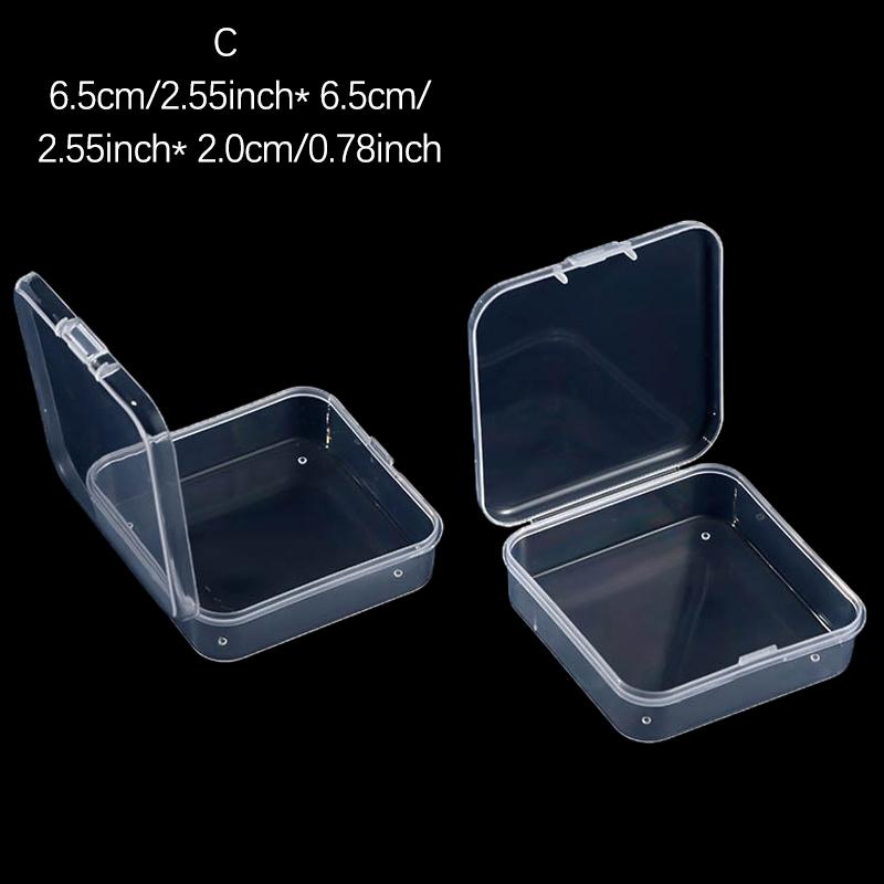 1 boîte de rangement transparente pour faux ongles en acrylique naturel français