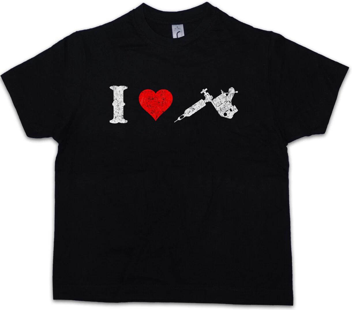 I LOVE TATTOO GUN LOGO Kids Boys kids boys T-Shirt Tattooing Tattoo Artist Machine 110
