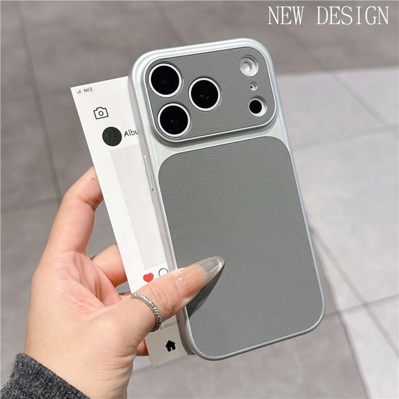 Seconds Become Simple Lambskin Pattern, Suitable for iPhone17promax Mobile Phone Case 16 Large Windows Apple 11 Anti-drop Case