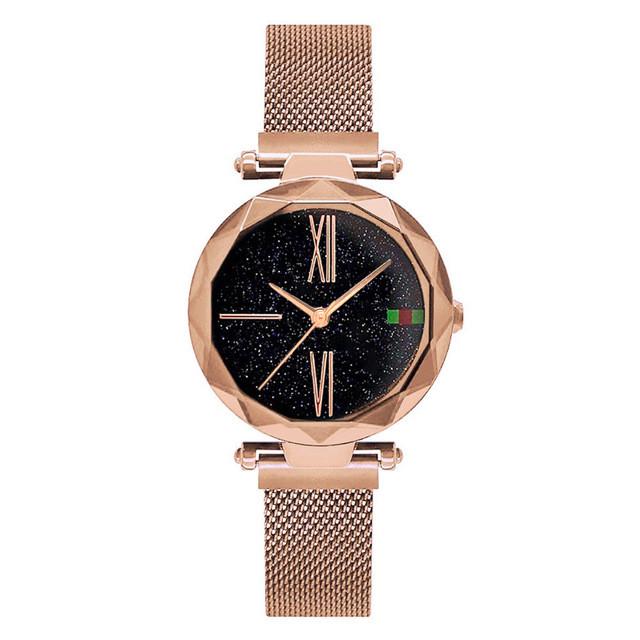 Fashion Women Starry Sky Watches Magnetic Mesh Belt Watch Women Dress Luminous Quartz Wristwatch