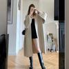 Spring Autumn Women Cardigan Sweater Loose Soft Mid Length Sweater Long Sleeve Solid Color Knitted Cardigans