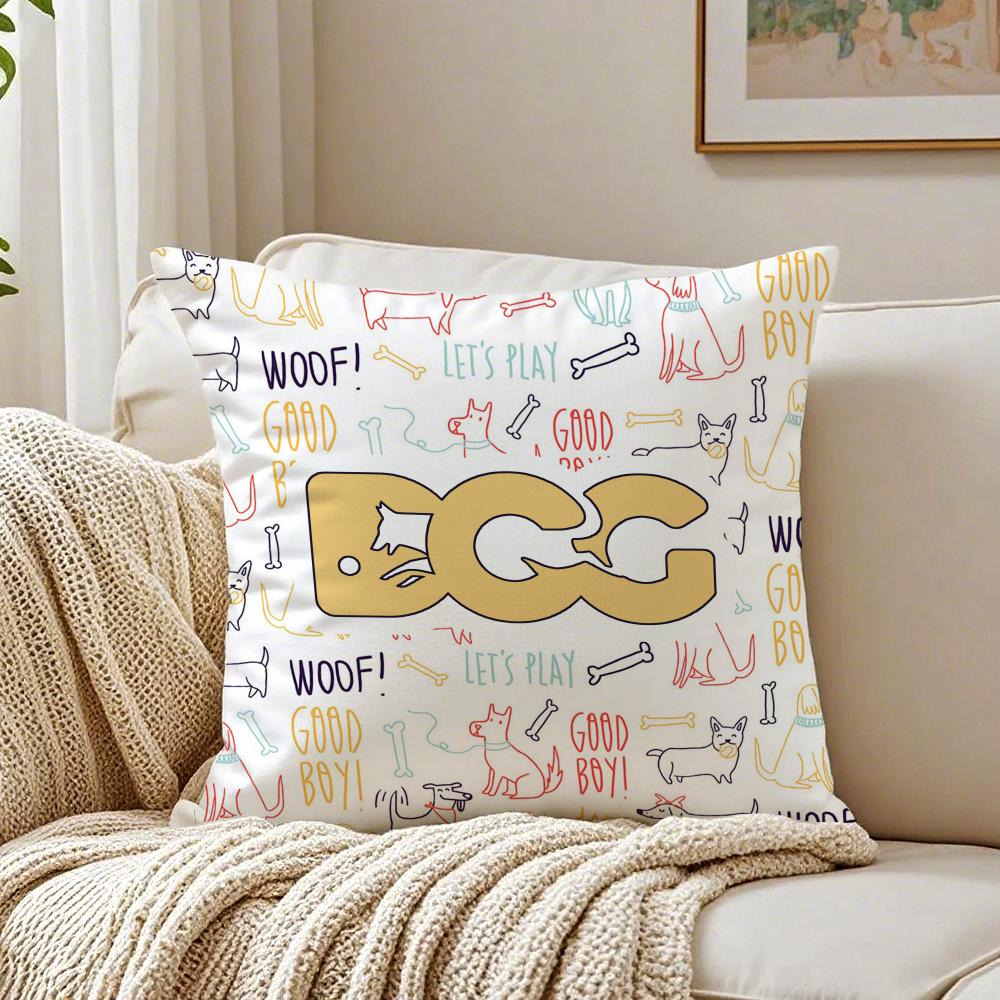 Animal Alphabet Cushion Cover Pillowcase Antidustmite Living Room Sofa Decor Cushion Room