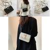 2024 New Korean Style Woven Plaid Mini Shoulder Bag Street Fashion Pu Crossbody Bag