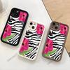 Hot-selling Black Zebra Pattern Flower Suitable for Apple 16pm Premium Mobile Phone Case iPhone17 Silicone Soft Case