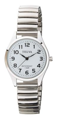 Relógio Analógico CREPHA para Mulheres, Resistente, Pulseira Branca/Prateada, TE-AL149-WTS