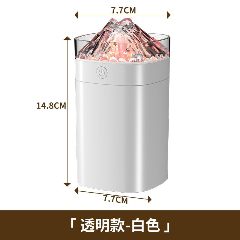 Neuer tragbarer Vulkan-Riss-Luftbefeuchter 400ml USB Heim-Desktop mit LED-Nachtlicht USB-Kabel Stromversorgung Diffusor