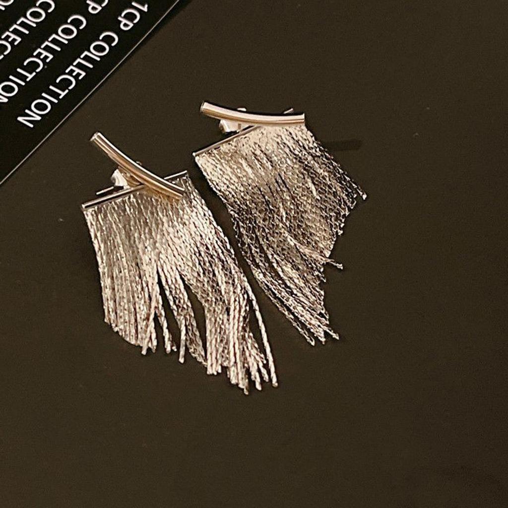 Chic Metal Hangings Earrings Fashionable Fringe Earrings Long Tassels Ear Rings Accessories Stylish Earwear for Women