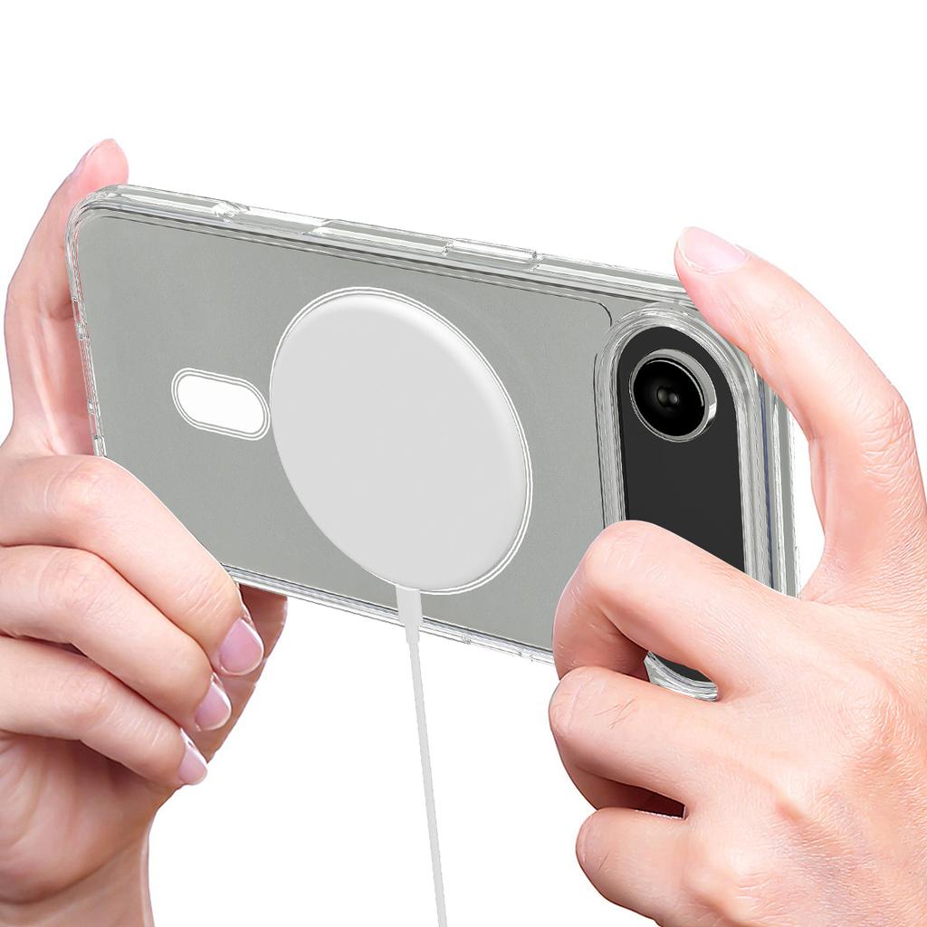 For iPhone 17 Air Clear Phone Case Compatible with MagSafe TPU+Acrylic Back Cover