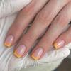 Press On Nails Yellow Fake Nails Squoval Glue On Nails Glossy Acrylic False Nail Full Cover Stick On Nails for Womens