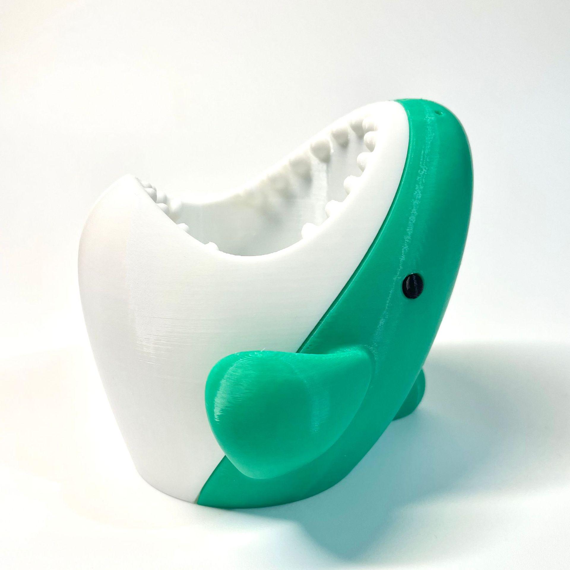 

Creative Shark Pen & Cable Holder - 3D Printed Desk Organizer & Display мятный