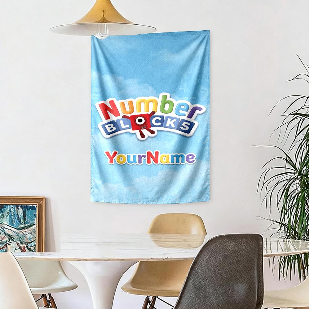 Numberblocks Custom Your Name Wall Decor Tapestry Art For Pet Memorial Birthdaywedding Party Backdrop Family Gift