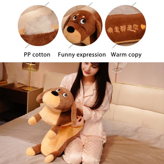 Soft Dachshund Plush Pillow Long Floppy Dachshund Dog Stuffed Animal Funny Dog Cushion for Cuddling Cute Bed Sofa Decor Gift