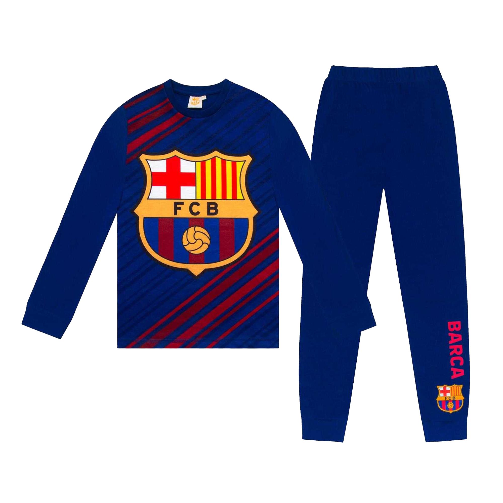 FC Barcelona Jungen Langpyjama-Set 11-12 blau