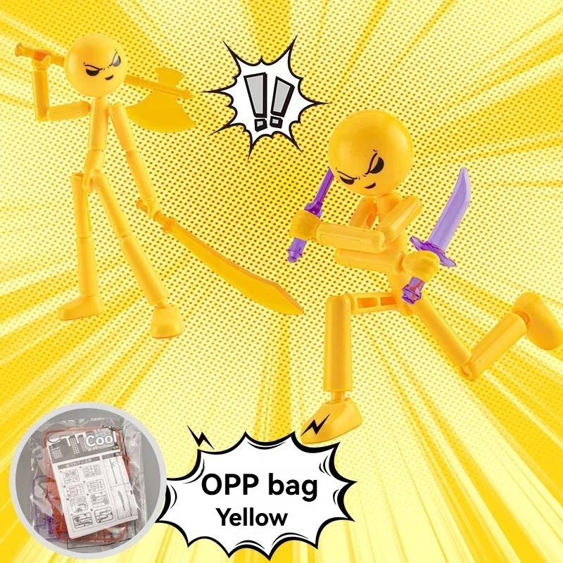 

Movable 3d Printing Mannequin Multi-jointed Multi Joint Stickman Toy Novelty Action Figure Stickman Assembled Robot жёлтый