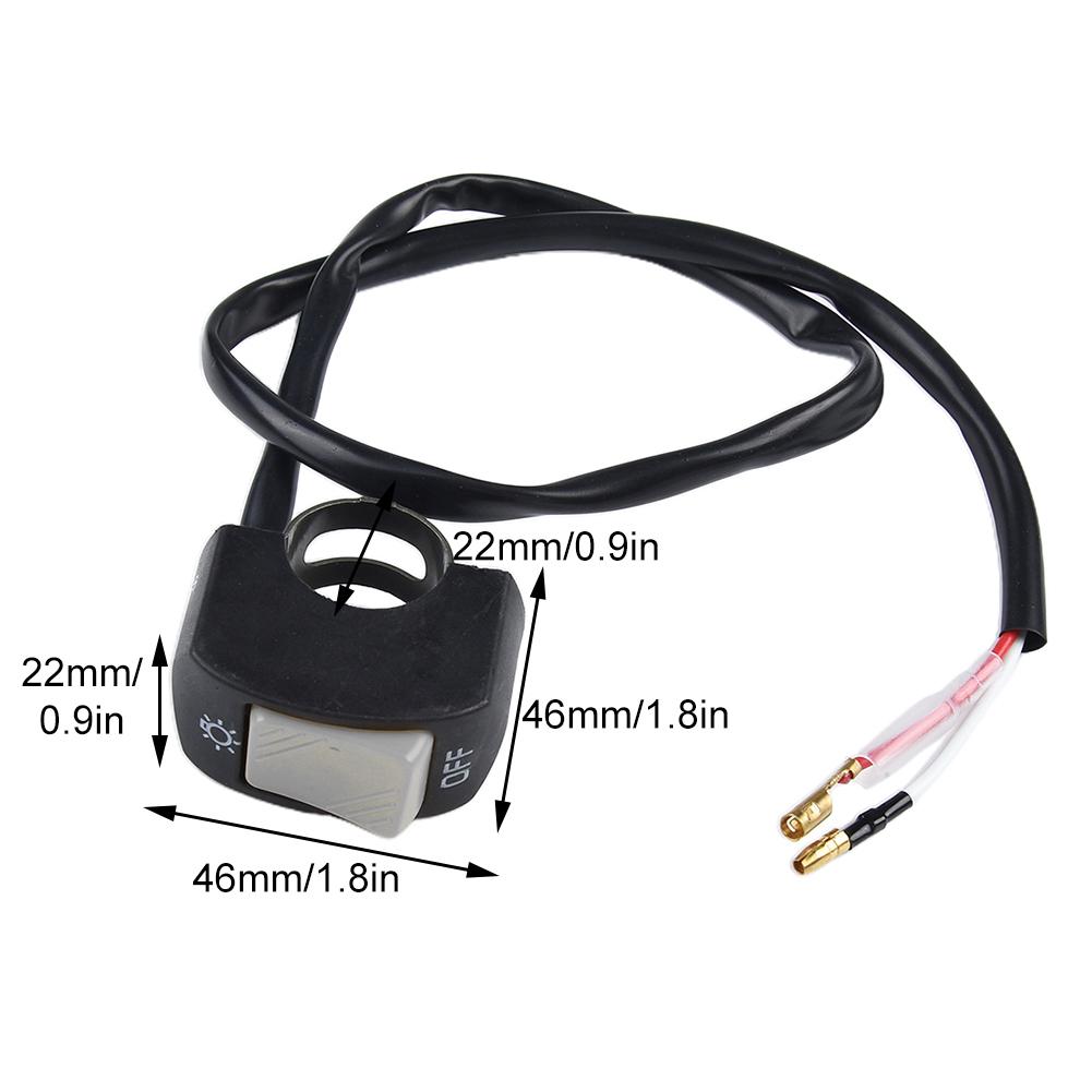 ABS Headlight Switch Grey Motorcycle Handlebar Switch