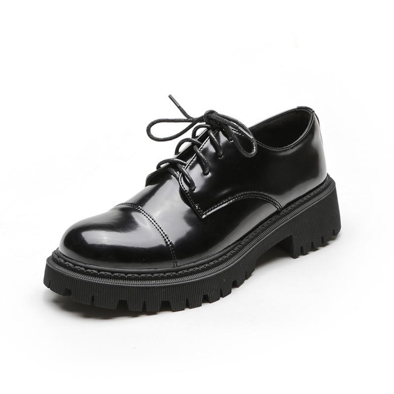 

Yuexin Wang шкіряні балетки для жіночого взуття Хуейчжоу виноград мати та ж платформа лофери весна нові чорні одинарні туфлі жінки 40