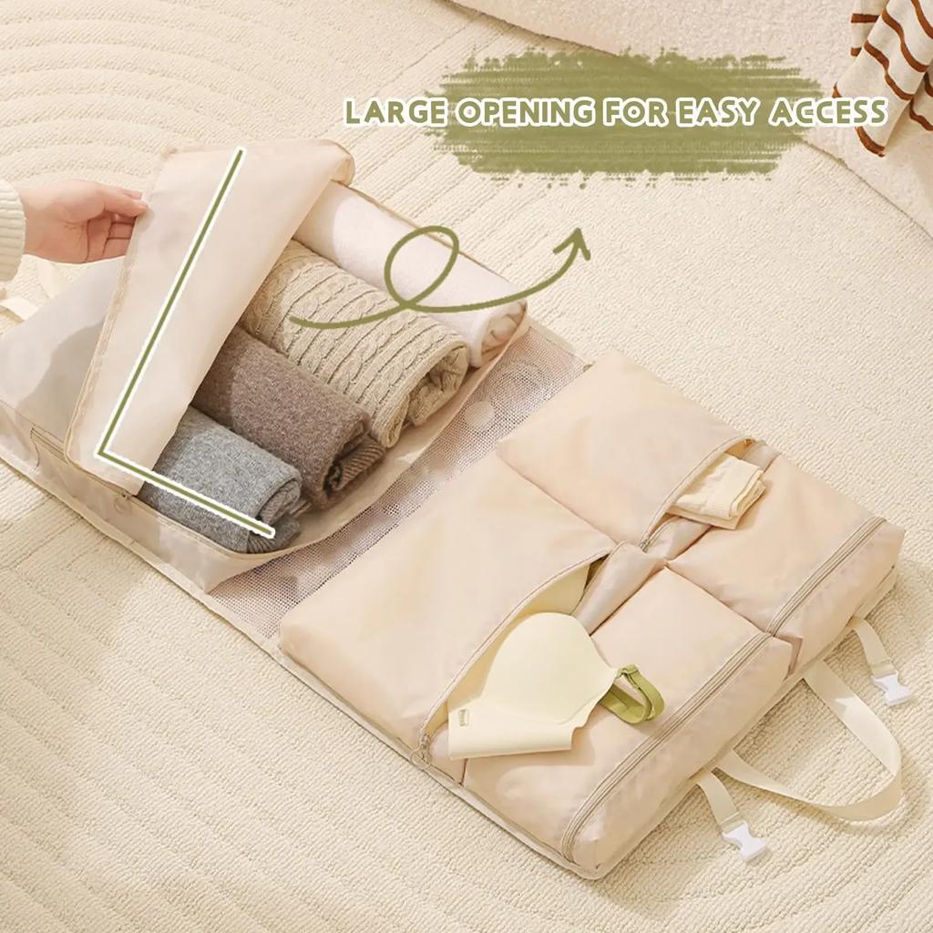 Foldable Travel Storage Bag, Travel Hanging Bag with Pockets - Multi Compartment Storage Hanging Bag