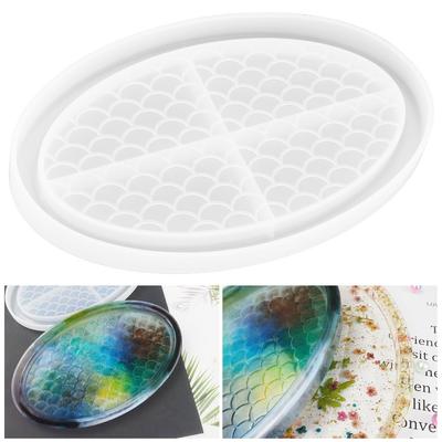 Fish Scale Design Silicone Tray Mold Soft Silicone Fruit Tray Mold  Jewelry Storage