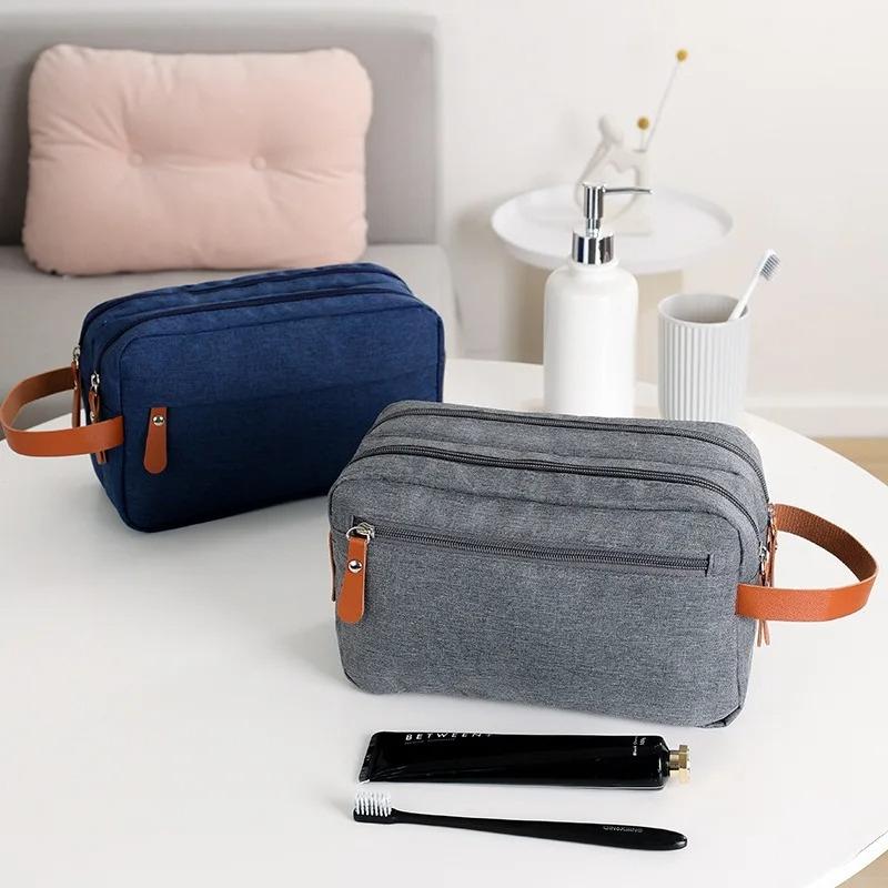 Trousse de maquillage de haute qualité pour homme, trousse de toilette de voyage en toile Oxford, organiseur, trousse de toilette étanche pour femme, sac à main, trousse de maquillage