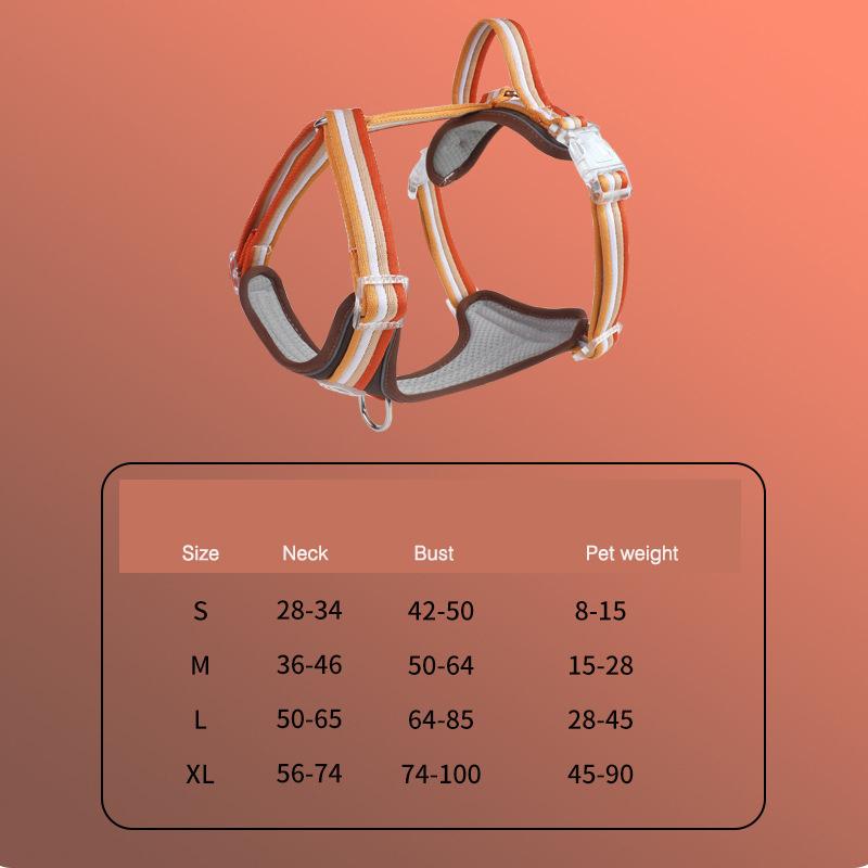 Custom Logo Breathable Reflective Strip Dog Pulling Harness