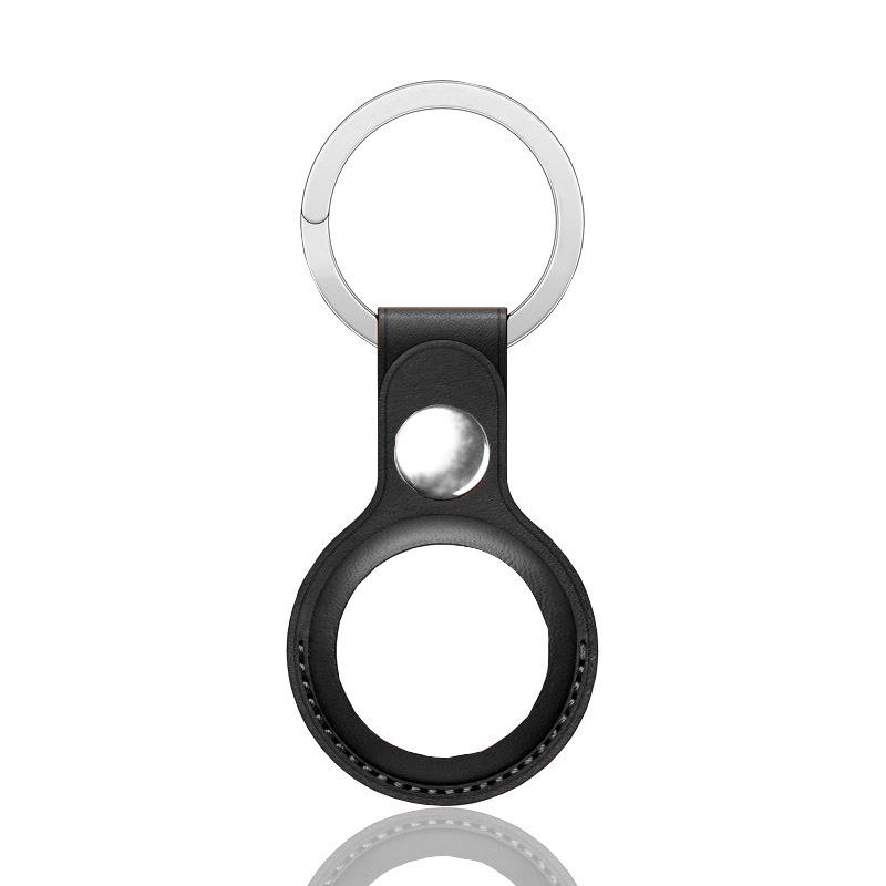 Leather Keychain Case for Apple AirTag - PU Protective Shell and Storage Belt