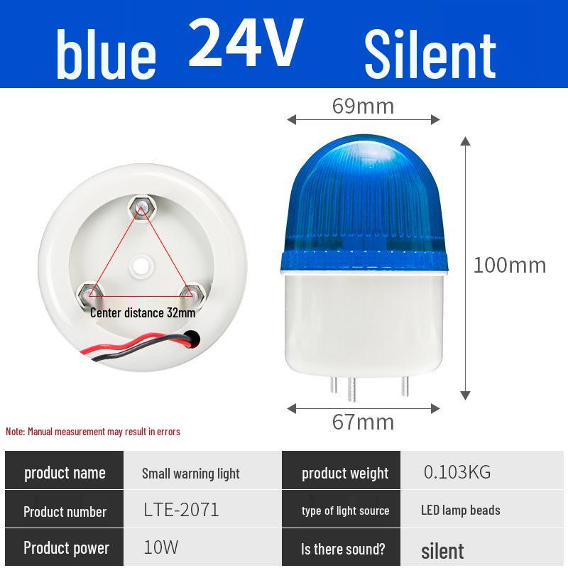 LTE-2071J LED Strobe Signal Light with Audible Alarm - Small Flashing Warning Indicator