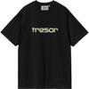 Carhartt WIP X TRESOR Collaboration Loose Fit Glow In The Dark Graphic Print Short Sleeve T-Shirt SS24 Drop Shoulder Unisex Tops Black I032747-1XE-XX