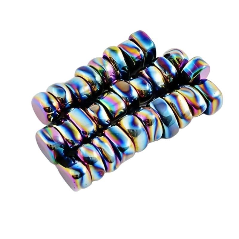 Colored Electroplated Ferrite Irregular Round Bead Magnet – Strong Magnetic Iron Attraction Stone