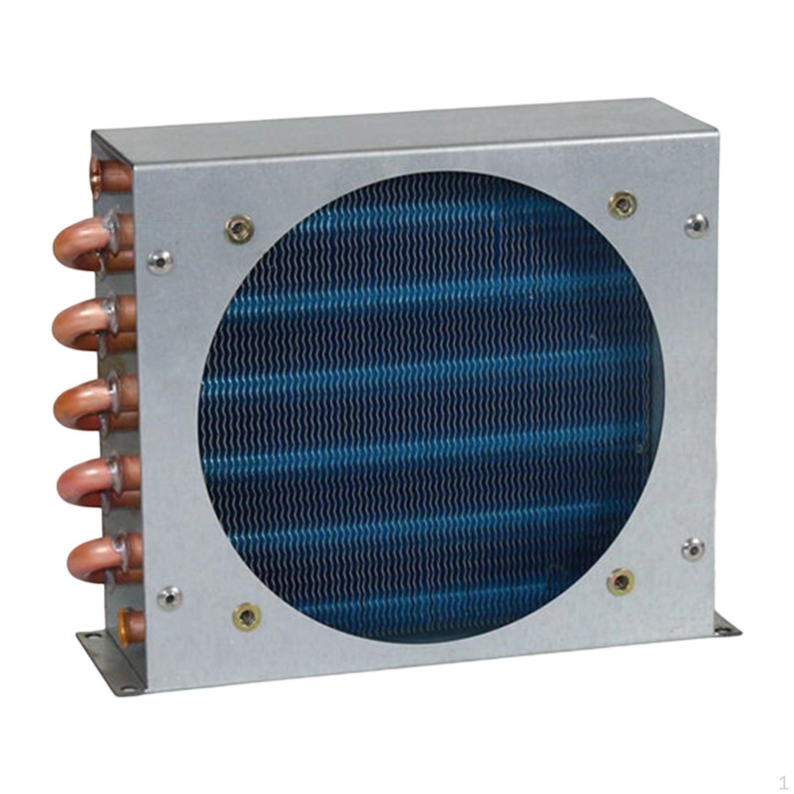 Конденсатор для холодильника Радиатор с воздушным охлаждением Компактный Алюминиевое оребрение Маленькое водяное охлаждение 2x6x155 1