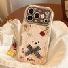Uroczy Kreskówkowy Szczeniak z Muszką Etui na Telefon dla iPhone 15, iPhone 16, iPhone 17 Pro Max