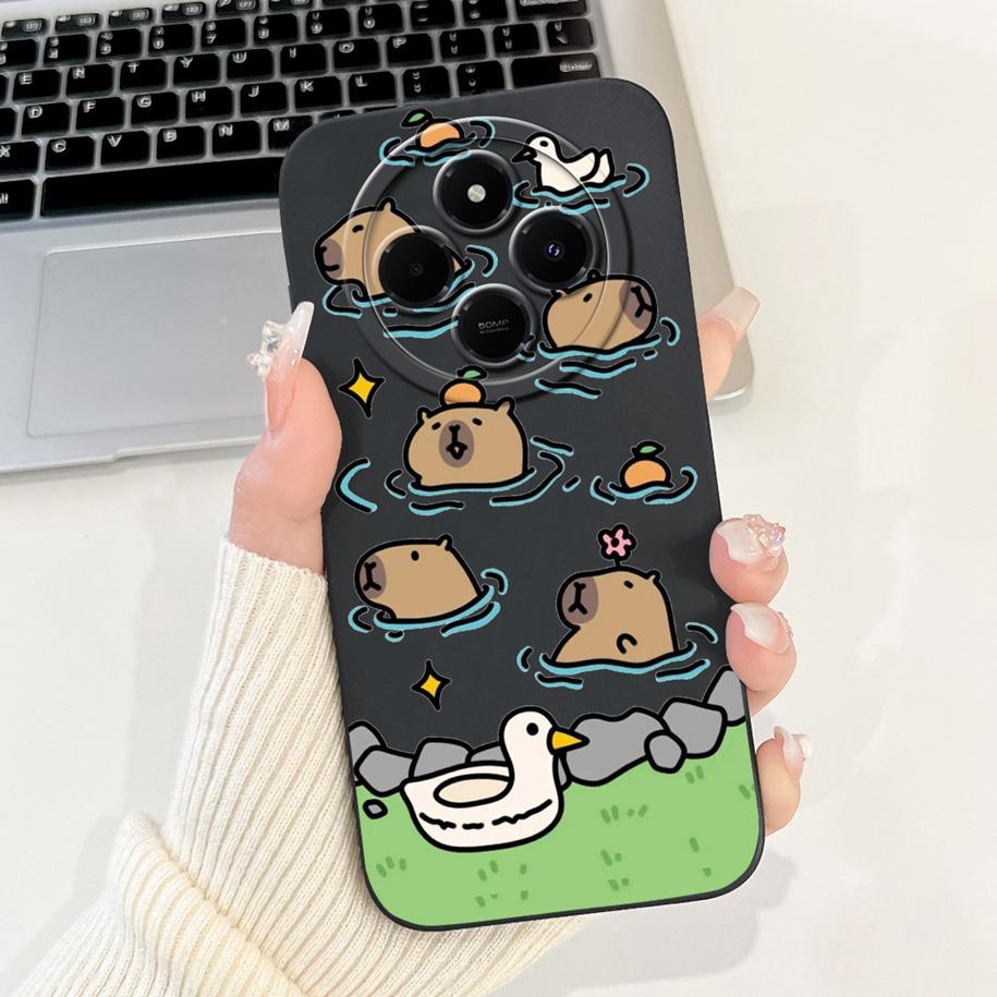 

For Xiaomi Redmi 14C Case Poco C75 Cover 2024 Cute Panda Rabbit Cartoon Soft Matte Silicone Back Cover For Redmi14C PocoC75 Case Poco C75 4G