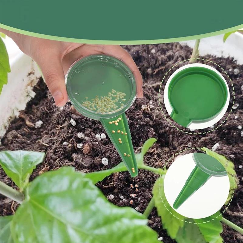 Plantefrøsåmaskin Plantesåmaskin hage multifunksjonssådispenserverktøy som tilpasser seg forskjellige frøstørrelser