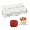 6 Cells Rose Baking Cake Molds Food-Grade Silicone Cylindrical Chocolate Mold DIY Heat-Resistant Pudding Mould Kitchen Tools