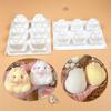 6Cavity Little Hamster Silicone Molds Mousse Cake Molds Home Bakings DIY Supplies