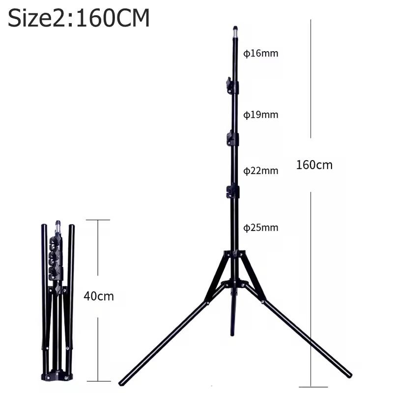 78'' Light Stand for Photography Aluminum Alloy Foldable Portable Photographic Lighting Tripod Camera Flash Mount Brackets