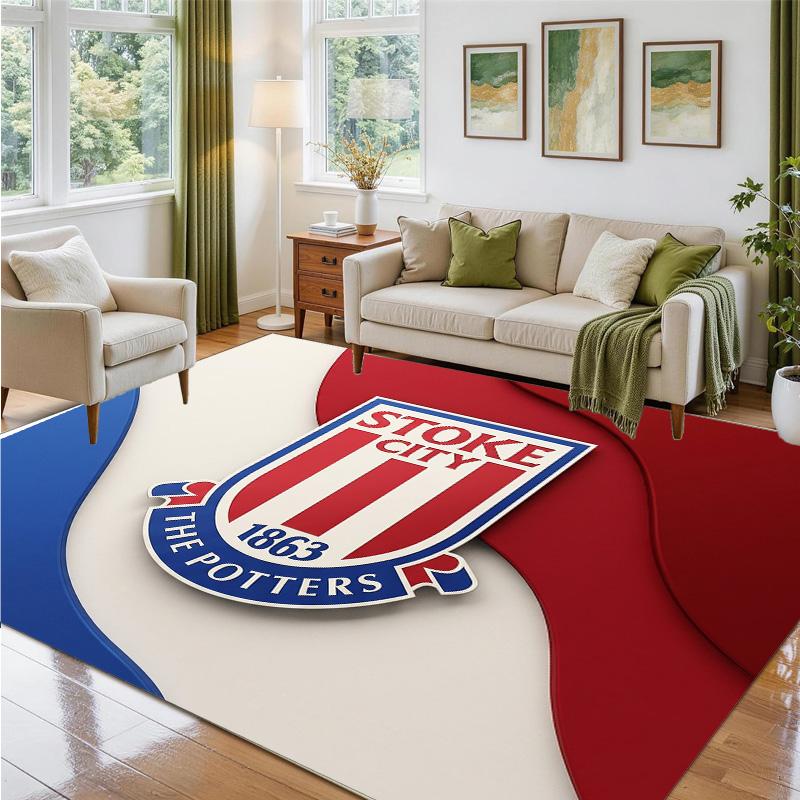 Southampton Football Design Crystal Velvet Rug Soft Decorative Mat for Bedroom Entrance
