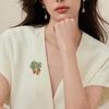 Artistic Enamel Autumn Leaf Pin Jewelry Combining Vintage Aesthetics and Natural Accent for a Distinctive Look