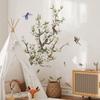 Chinese Style Tree Branch Bird Butterfly Wall Stickers Living Room Background Decoration Wallpaper Home Decor Art Decals Sticker