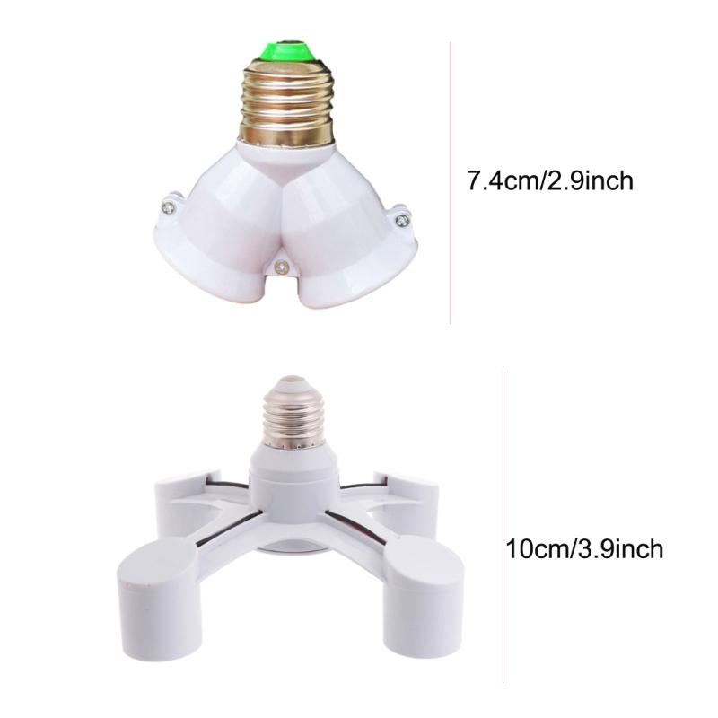 2/3/4/5/6/7 In 1 Light Bulb Socket Splitter, E26/E27 Light Socket Adapter Conventer, Standard Base LED Bulb Converter