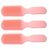 3 Stück Entwirrbürste Professionell Tragbar Kopfhautmassage 9 Reihen Bürste Stylingwerkzeug für Frauen Rosa