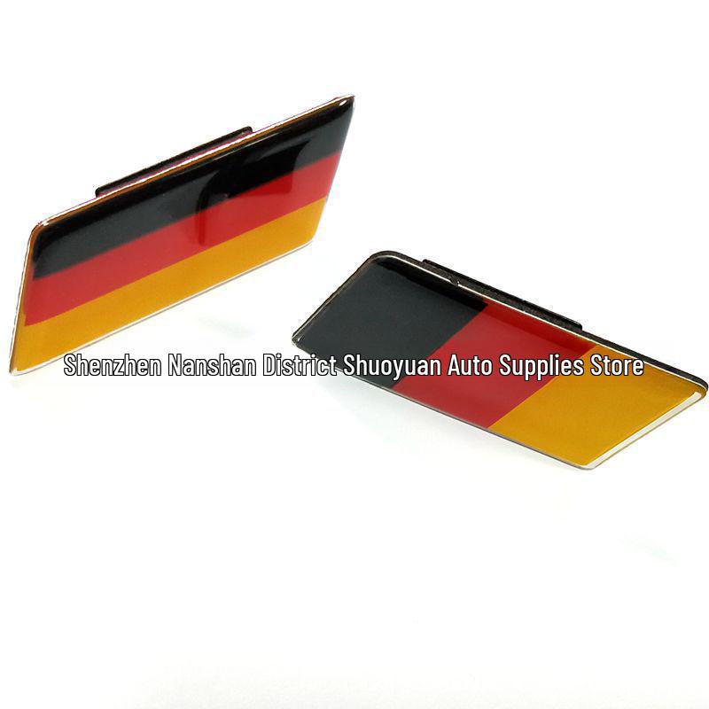 Patriotic Car Sticker with Crystal Epoxy Aluminum Alloy Buckle