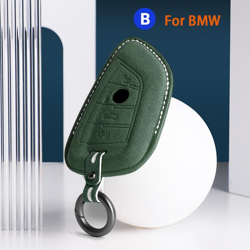 For BMW 3 5 Series X1 X2 X3 X4 X5 X6 X7 F30 F90 F10 G30 G60 E60 F48 F39 E70 F15 F16 325li 530 Car Key Case Cover Suede Keychain