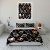 Cute Cartoon Cats Pattern Bedding Duvet Cover Set Duvet Cover Pillowcases  (1*Duvet Cover 2*Pillowcases, Without Duvet Insert)