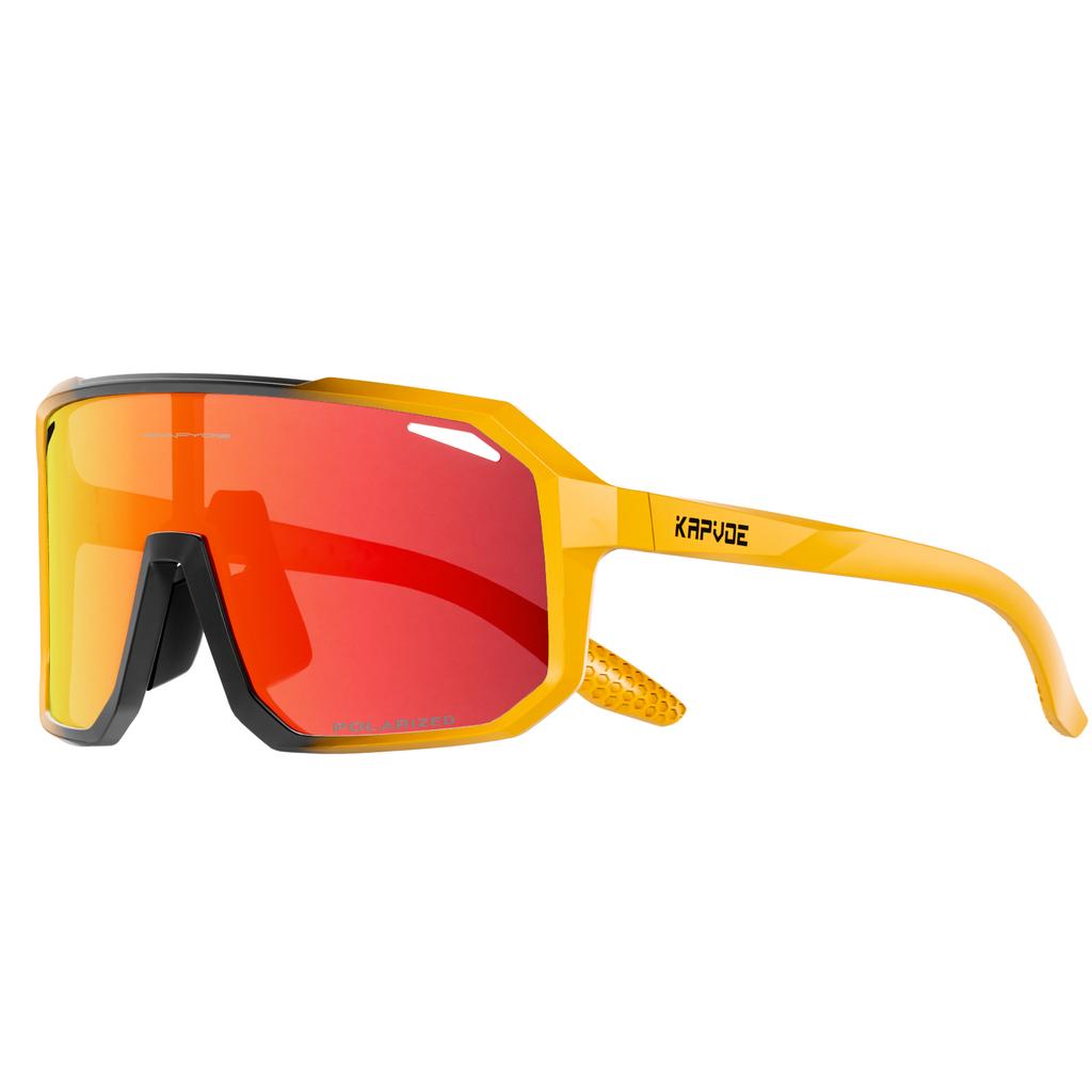 Lunettes de Soleil Sportives Polarisées Kapvoe pour Homme Lunettes de Vélo Photochromiques Lunettes de Vélo d'Extérieur pour Vélo VTT UV400