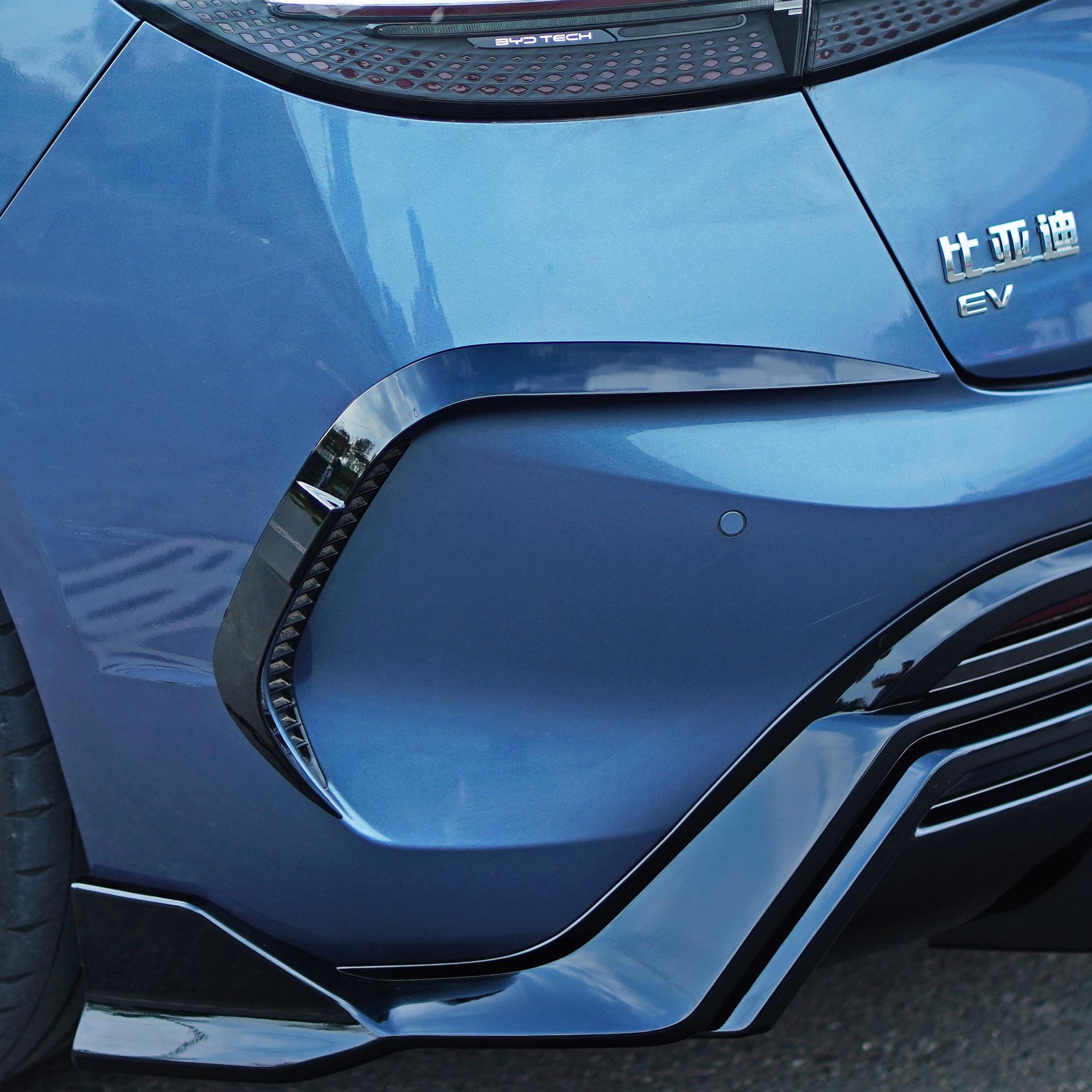 DC-комплект для BYD Seal EV: Передний бампер, Губа и Сплиттер, Пороги, Заднее антикрыло и Накладка на бампер.