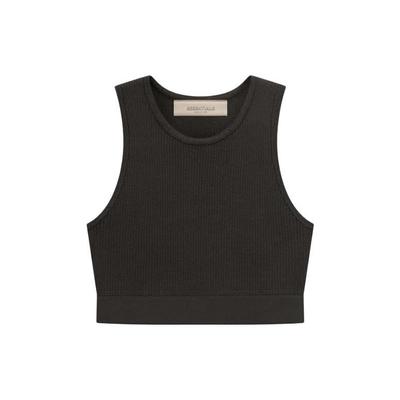 SS23 Knit Rib Sport Tank Off Black Women Tops FOG-SS23-134