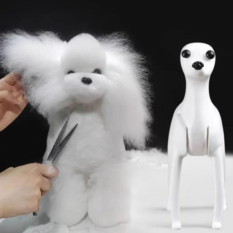 Modello Cane Peluche Capelli Morbidi Taglio di Esercitazione Animale Riempito Capelli Finti Professionali Prodotti per Cani del Petshop Accessori per Modelli