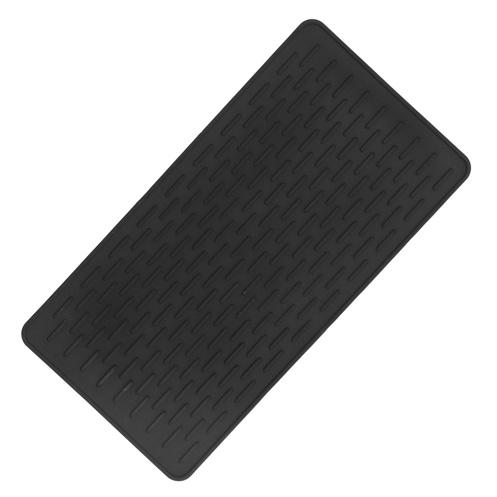 

Silicone Insulation Pad Black Rectangle Heat Resisting Safe Handling Heat Insulation Pad for Kitchen