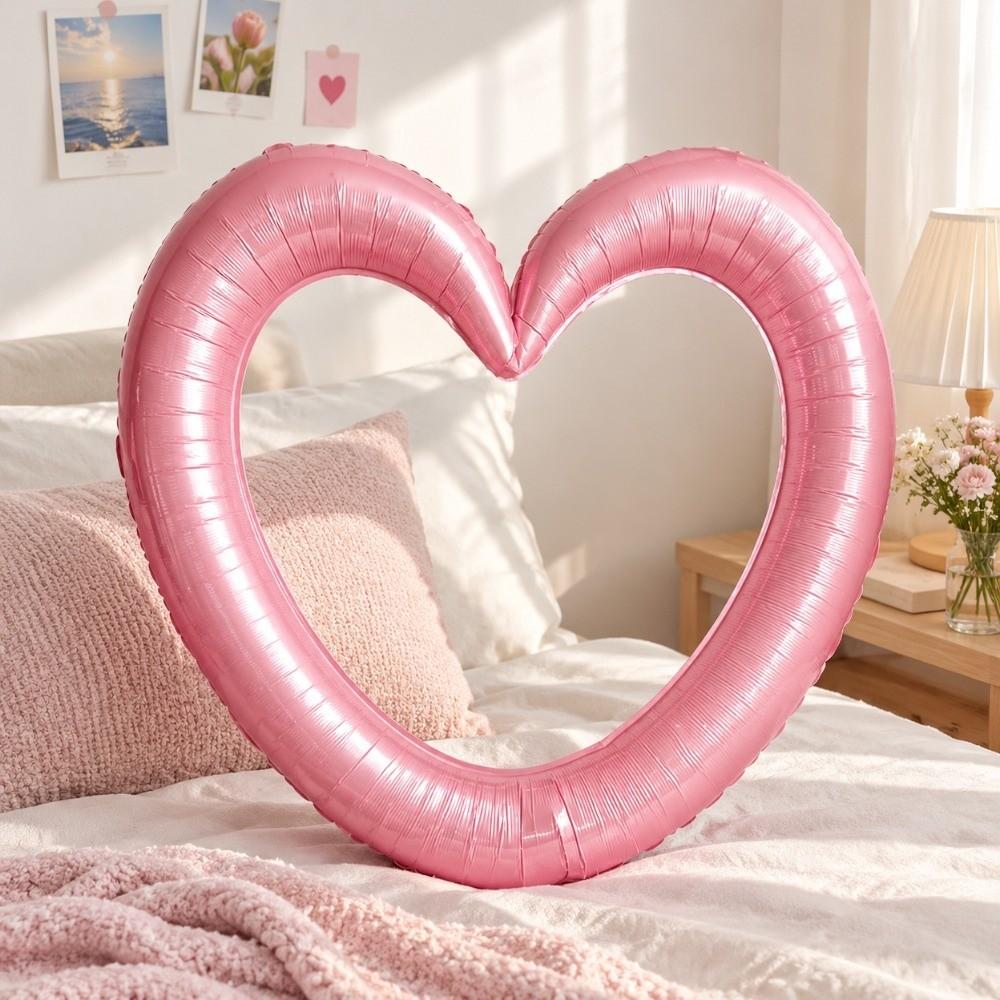 Reusable Photo Frame Balloon Metallic Love Balloon Cute Design Giant Heart Balloon Birthday Party