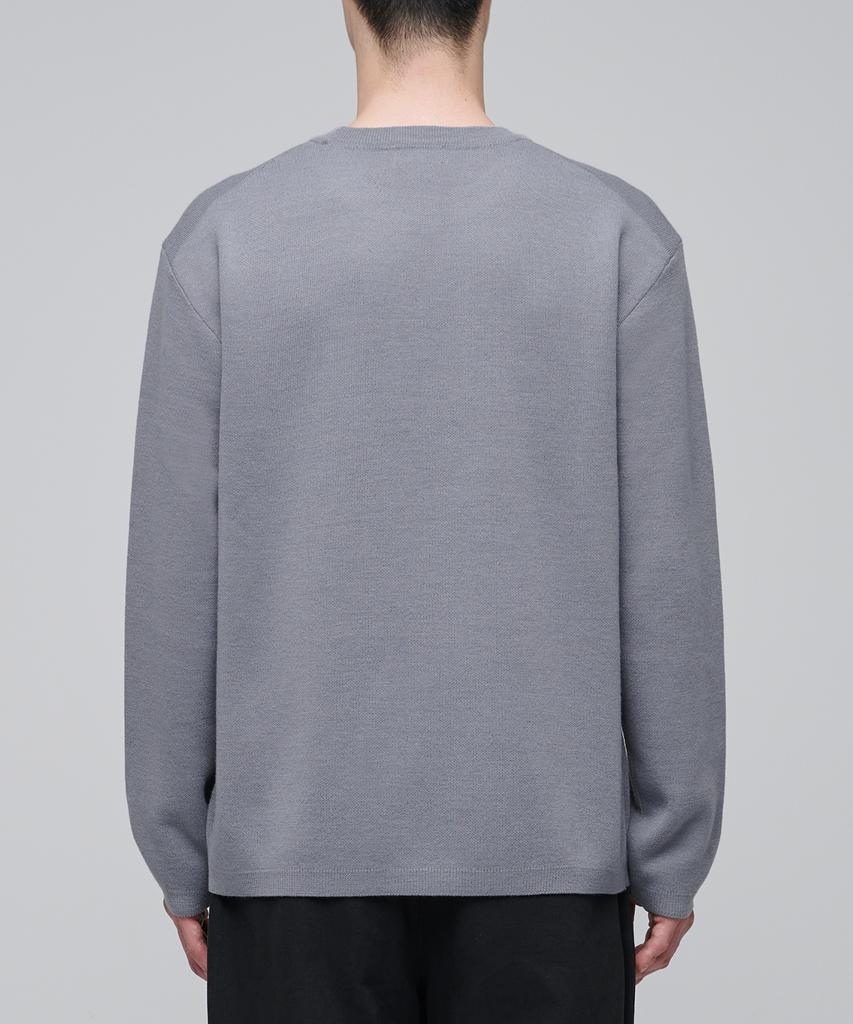 Musinsa Standard Minimal Crew Neck Knit [Purple Gray]